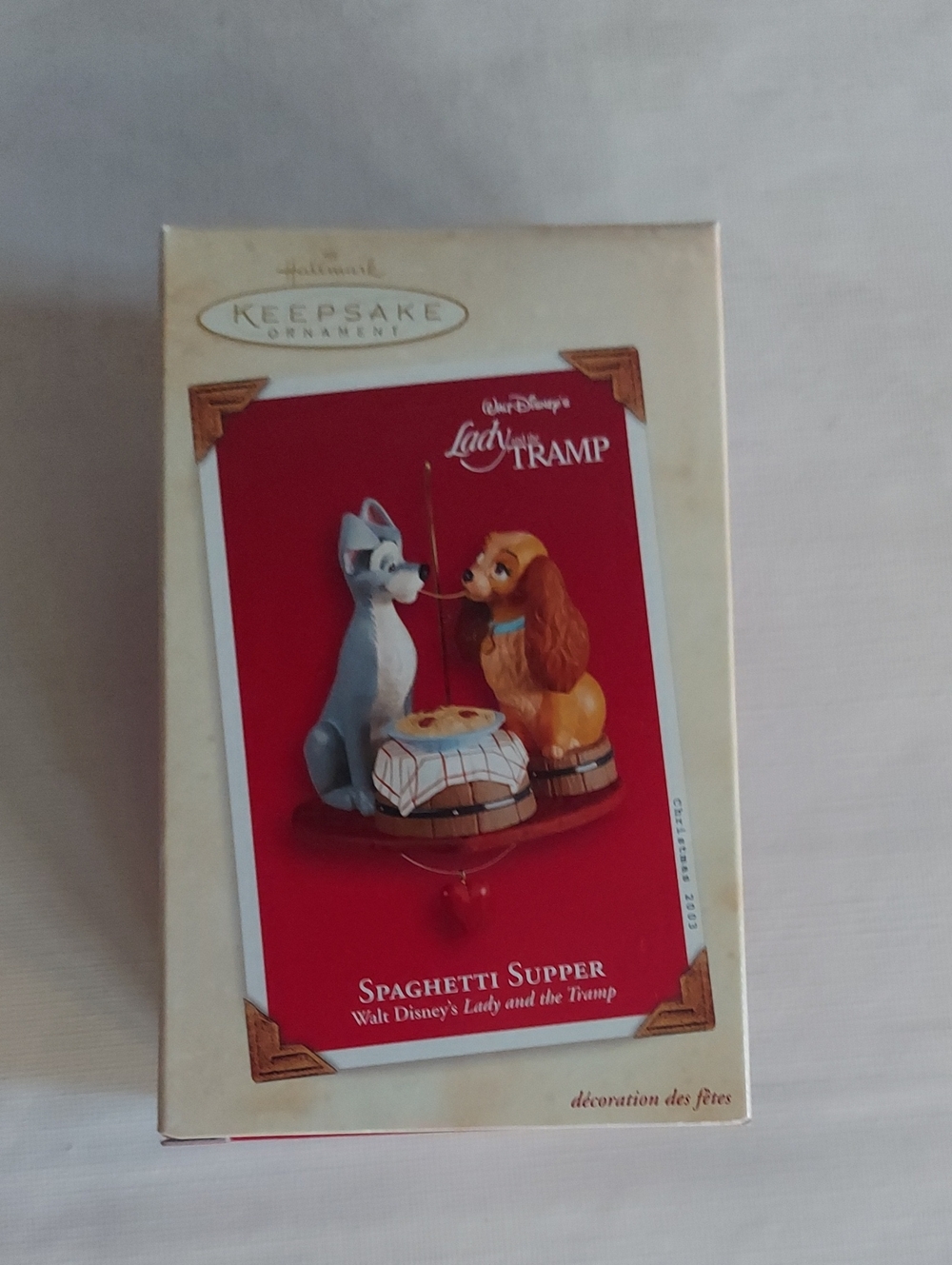 Hallmark Keepsake 'Spaghetti Supper' Lady and the Tramp Ornament - Red